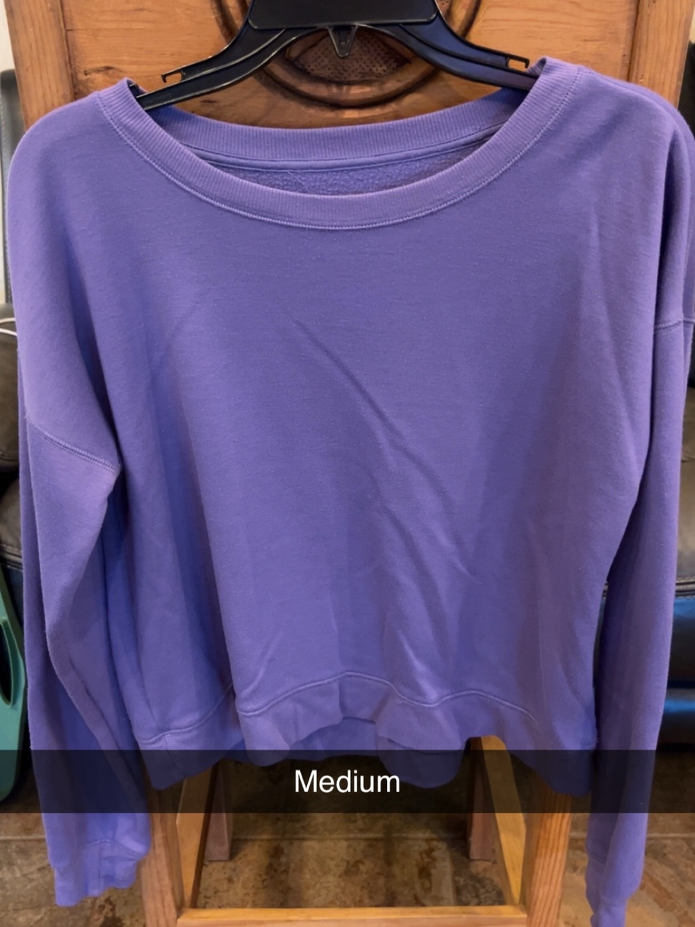 Women's Purple Crewneck Sweatshirt - Medium